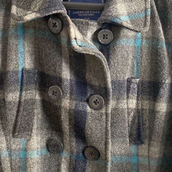 American Eagle size L wool blend pea coat - Picture 5 of 9